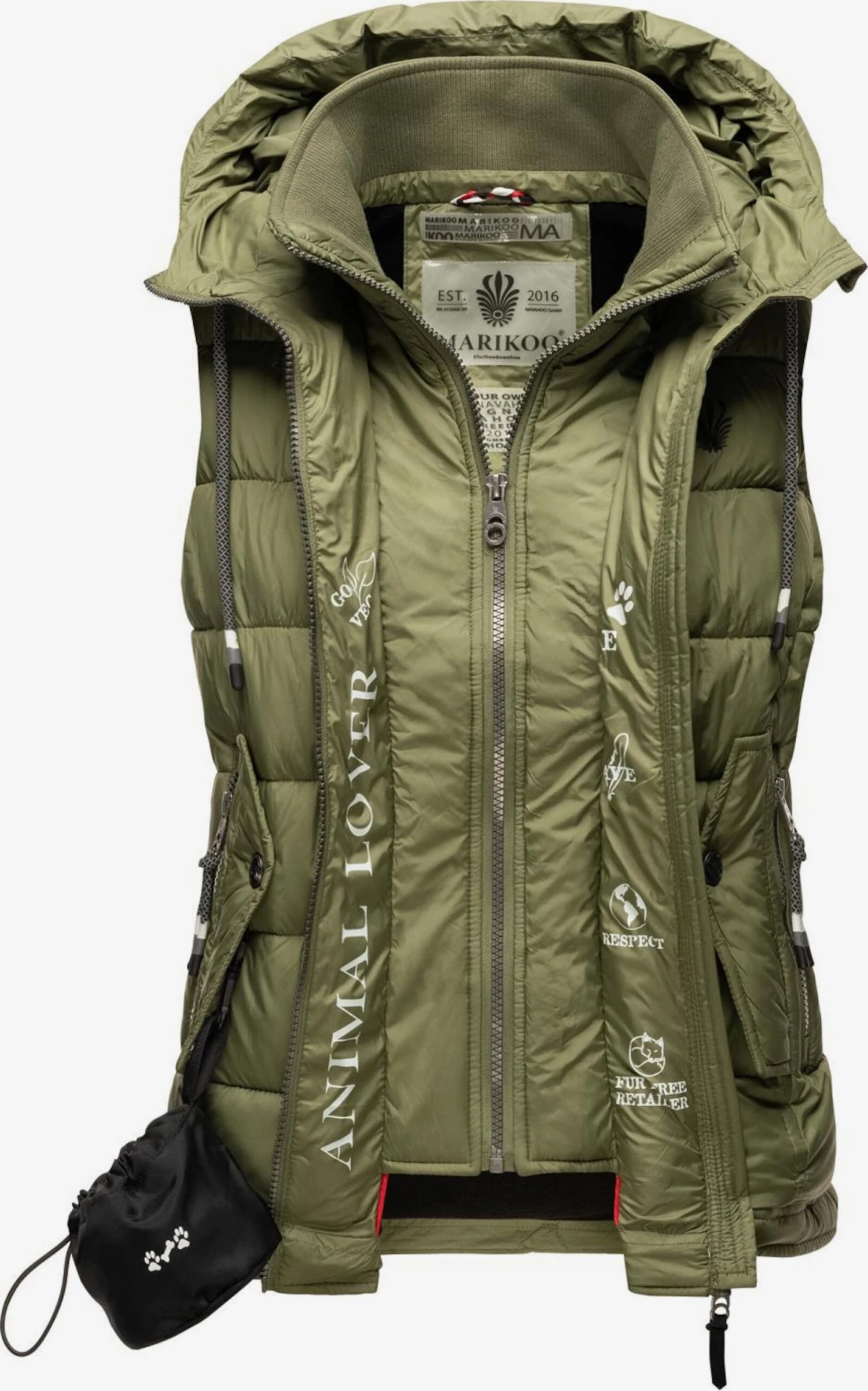 Marikoo Bodywarmers Bodywarmer Taisaa Dames Kaki 5 Marikoo Bodywarmers Bodywarmer Taisaa Dames Kaki - Afbeelding 5