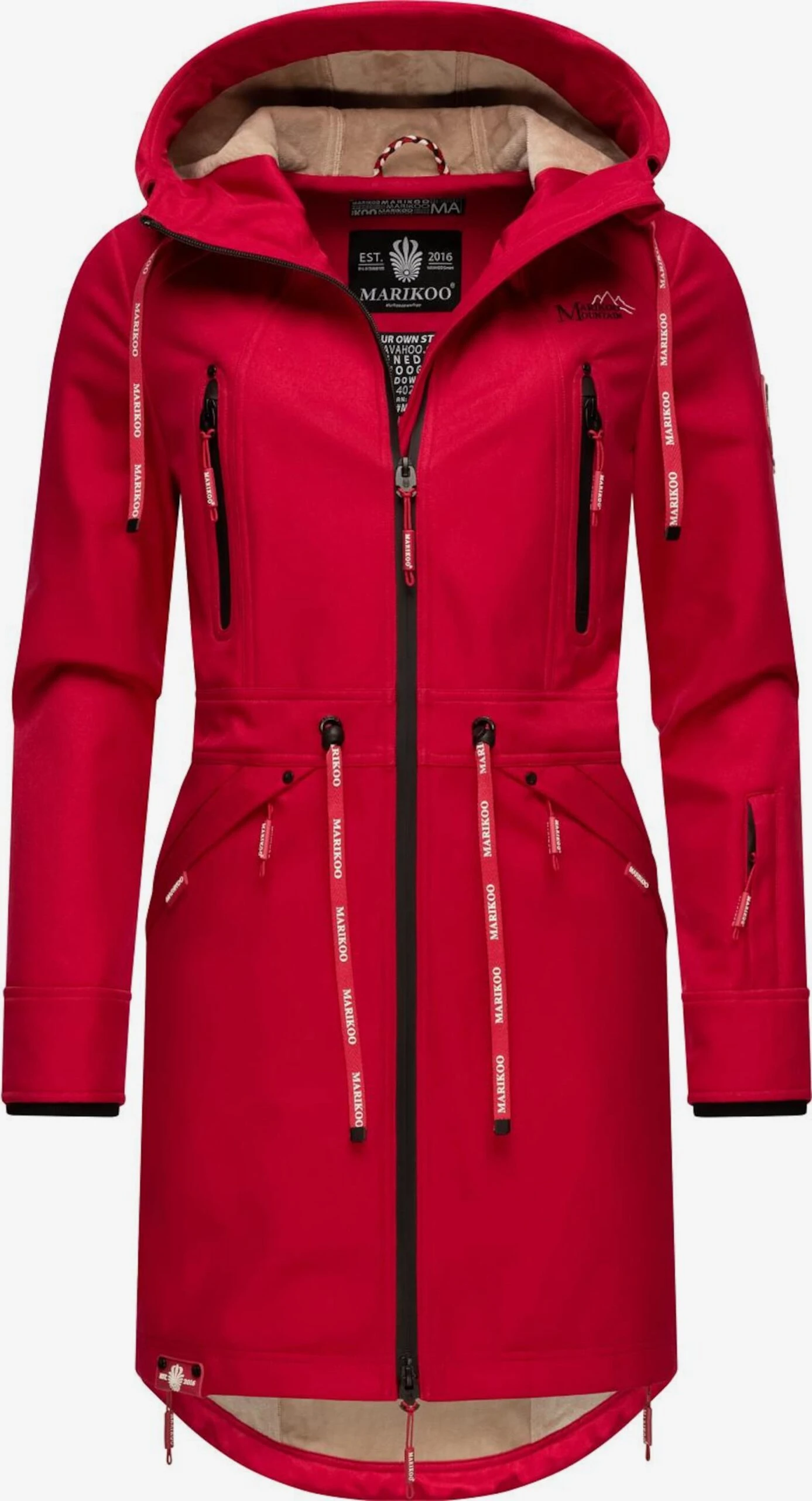 Marikoo Parkas Tussenparka Dames Cranberry 2 Marikoo Parkas Tussenparka Dames Cranberry - Afbeelding 2
