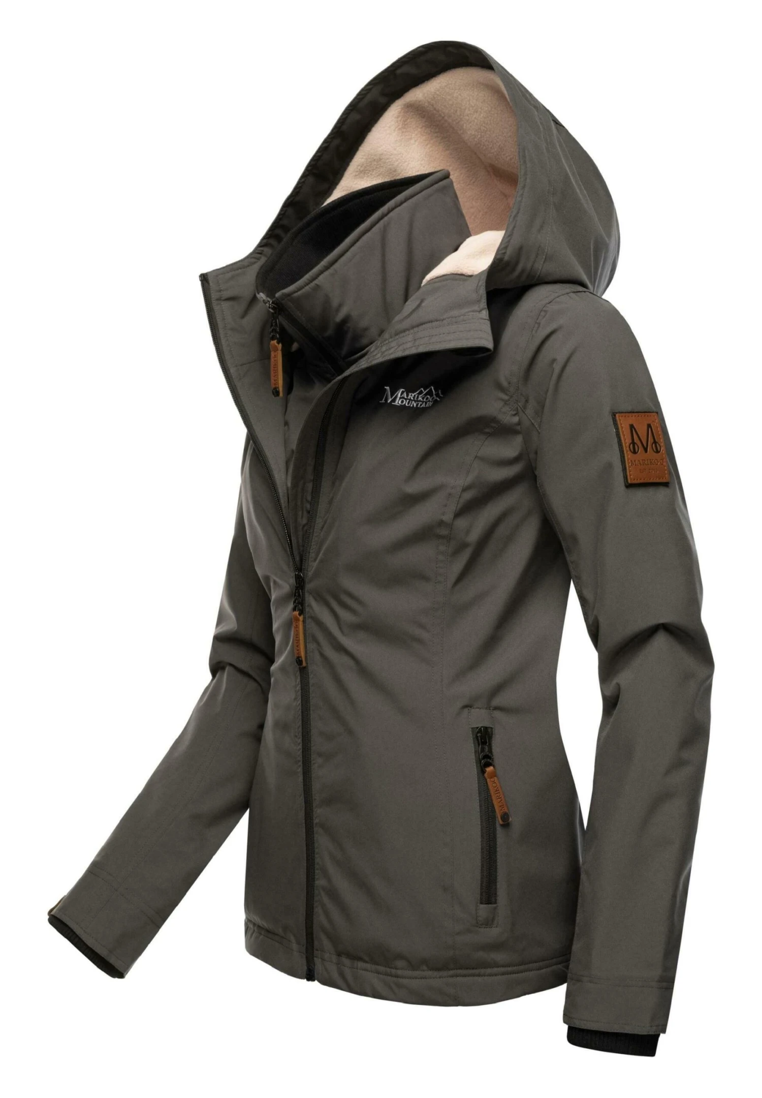 Marikoo Erdbeere - Outdoorjas - Dark Grey 3 Marikoo Erdbeere - Outdoorjas - Dark Grey - Afbeelding 3