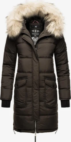 Marikoo Wintermantels Wintermantel Chaskaa Dames Basaltgrijs