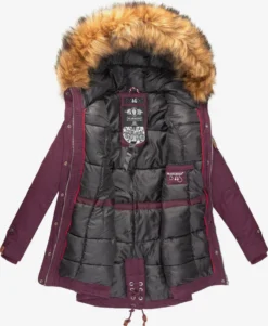 Marikoo Parkas Winterparka Dames Wijnrood -Marikoo 22ed02a0e35d623fb3c8abc5871b7e7c scaled