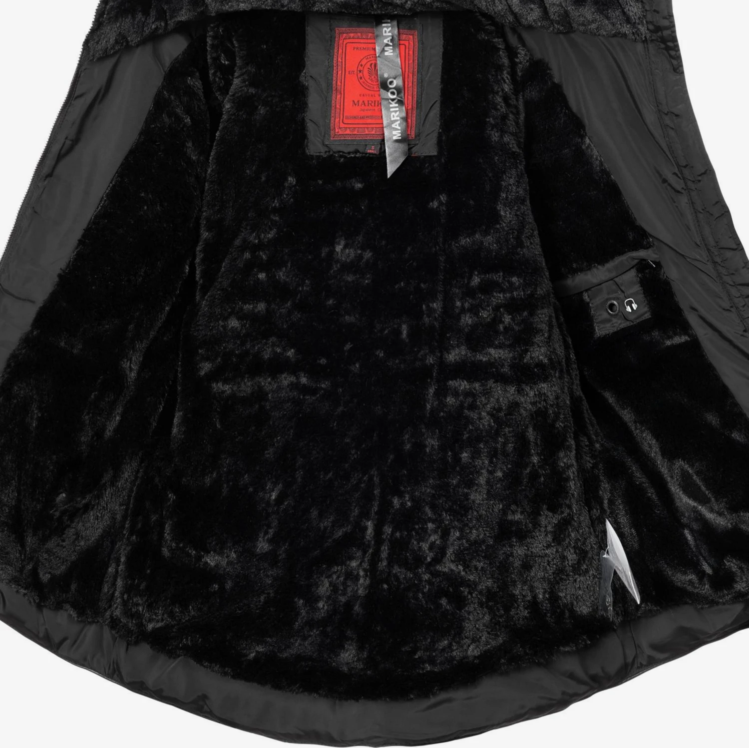 Marikoo Winterjassen Winterjas Amber Dames Zwart 5 Marikoo Winterjassen Winterjas Amber Dames Zwart - Afbeelding 5