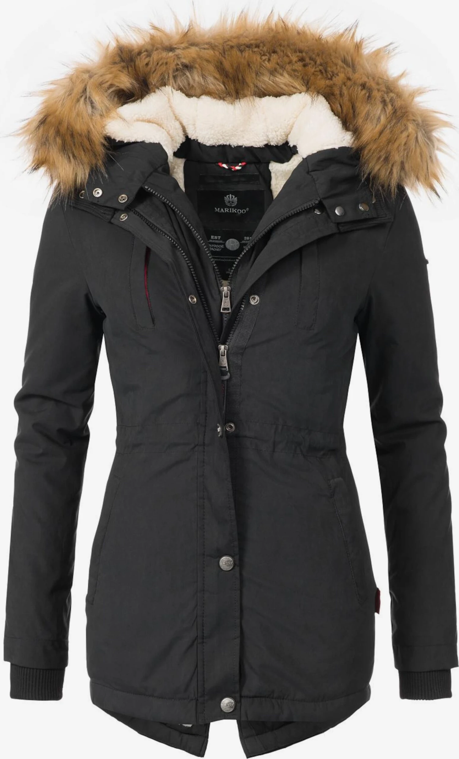 Marikoo Parkas Winterparka Akira Dames Zwart 1 Marikoo Parkas Winterparka Akira Dames Zwart