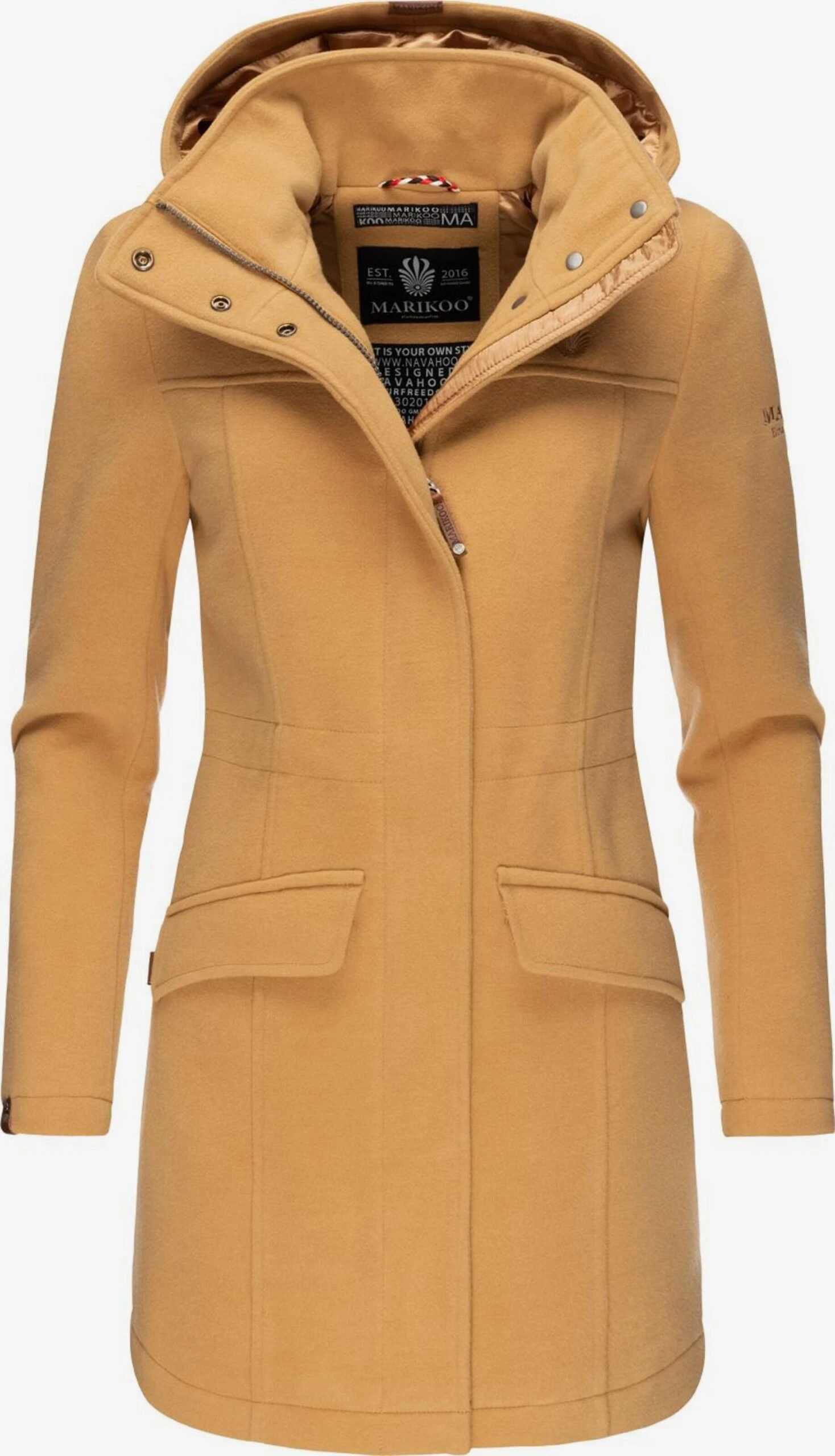 Marikoo Wintermantels Wintermantel Dames Bruin 1 Marikoo Wintermantels Wintermantel Dames Bruin