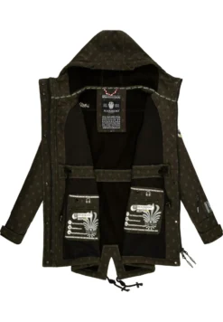 Marikoo Zimtzicke - Parka - Dark Olive W Print -Marikoo 38c76e6ee23d40f989cc8a1fd07a7ee2 scaled