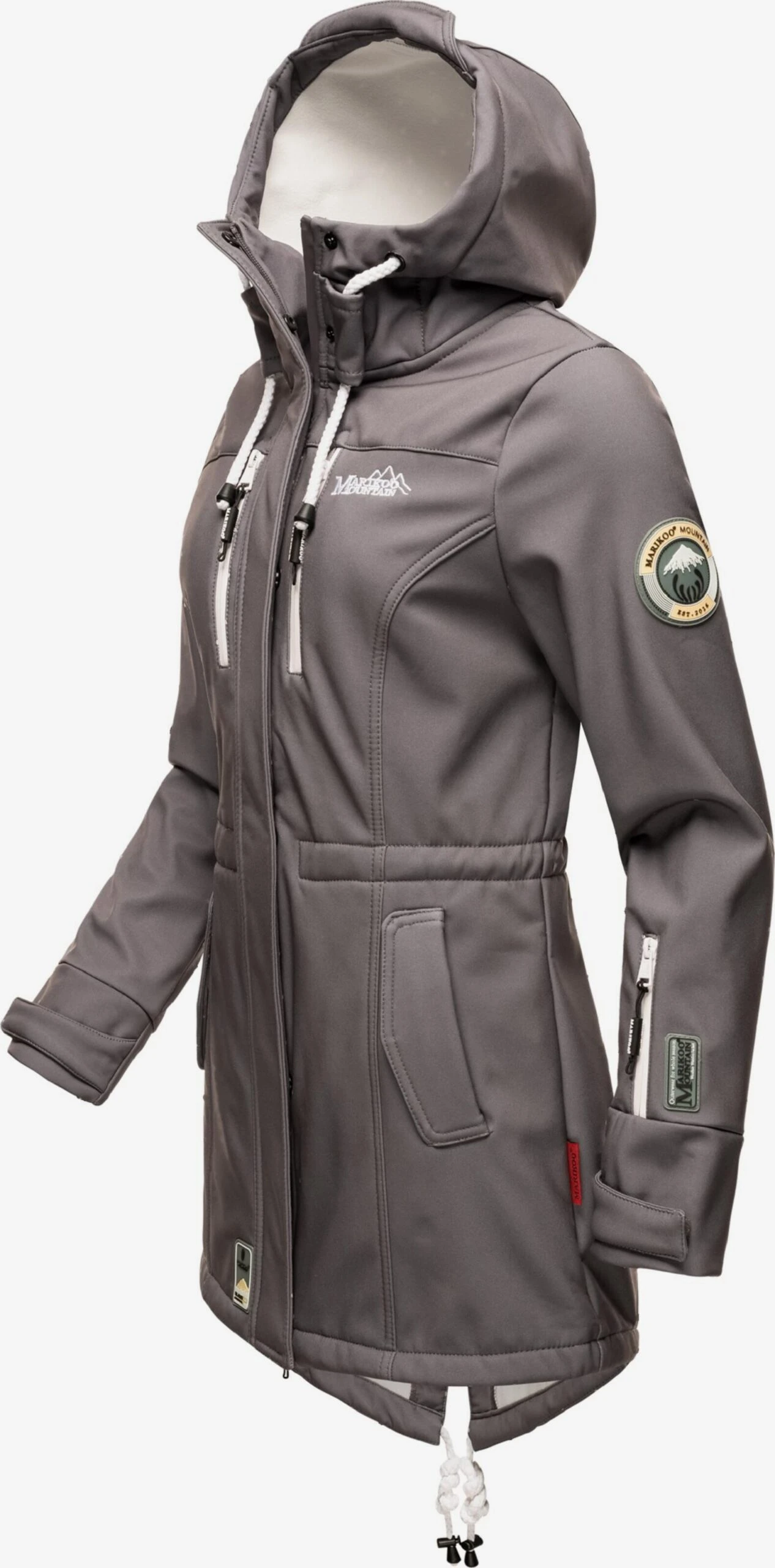 Marikoo Regenmantels Functionele Mantel Zimtzicke Dames Grijs 2 Marikoo Regenmantels Functionele Mantel Zimtzicke Dames Grijs - Afbeelding 2