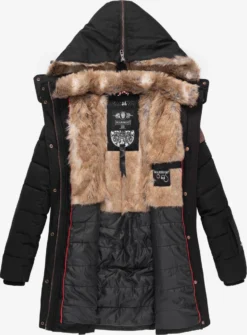 Marikoo Korte Mantels Wintermantel Dames Zwart -Marikoo 3a76ff19317d13bcd2d1c68b52375d7d scaled