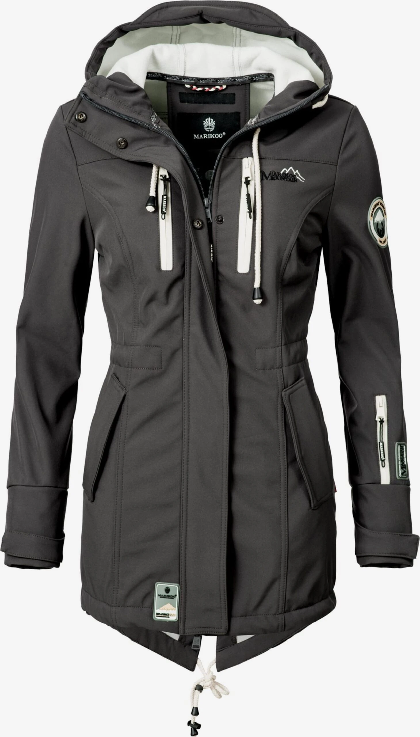 Marikoo Regenmantels Functionele Mantel Zimtzicke Dames Donkergrijs 1 Marikoo Regenmantels Functionele Mantel Zimtzicke Dames Donkergrijs