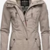 Marikoo Winterjassen Winterjas Bikoo Dames Lichtbeige