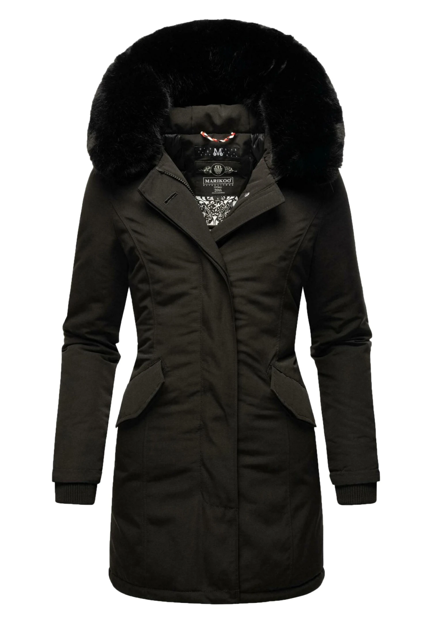 Marikoo Karmaa - Winterjas - Black With Black Fur 5 Marikoo Karmaa - Winterjas - Black With Black Fur - Afbeelding 5