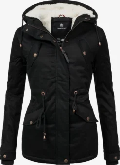 Marikoo Winterjassen Winterjas Manolya Dames Zwart