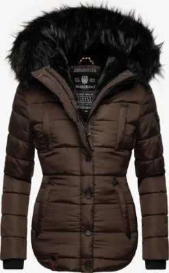 Marikoo Winterjassen Winterjas Lotusblüte Dames Bruin