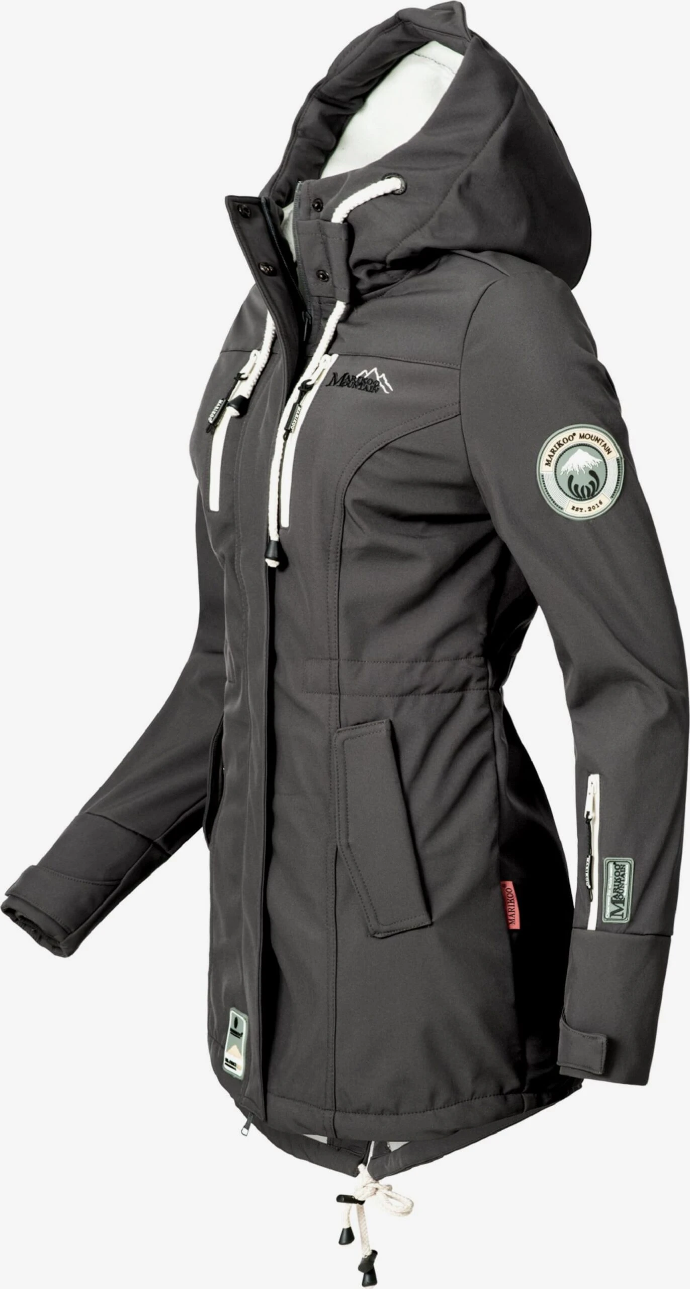 Marikoo Regenmantels Functionele Mantel Zimtzicke Dames Donkergrijs 2 Marikoo Regenmantels Functionele Mantel Zimtzicke Dames Donkergrijs - Afbeelding 2