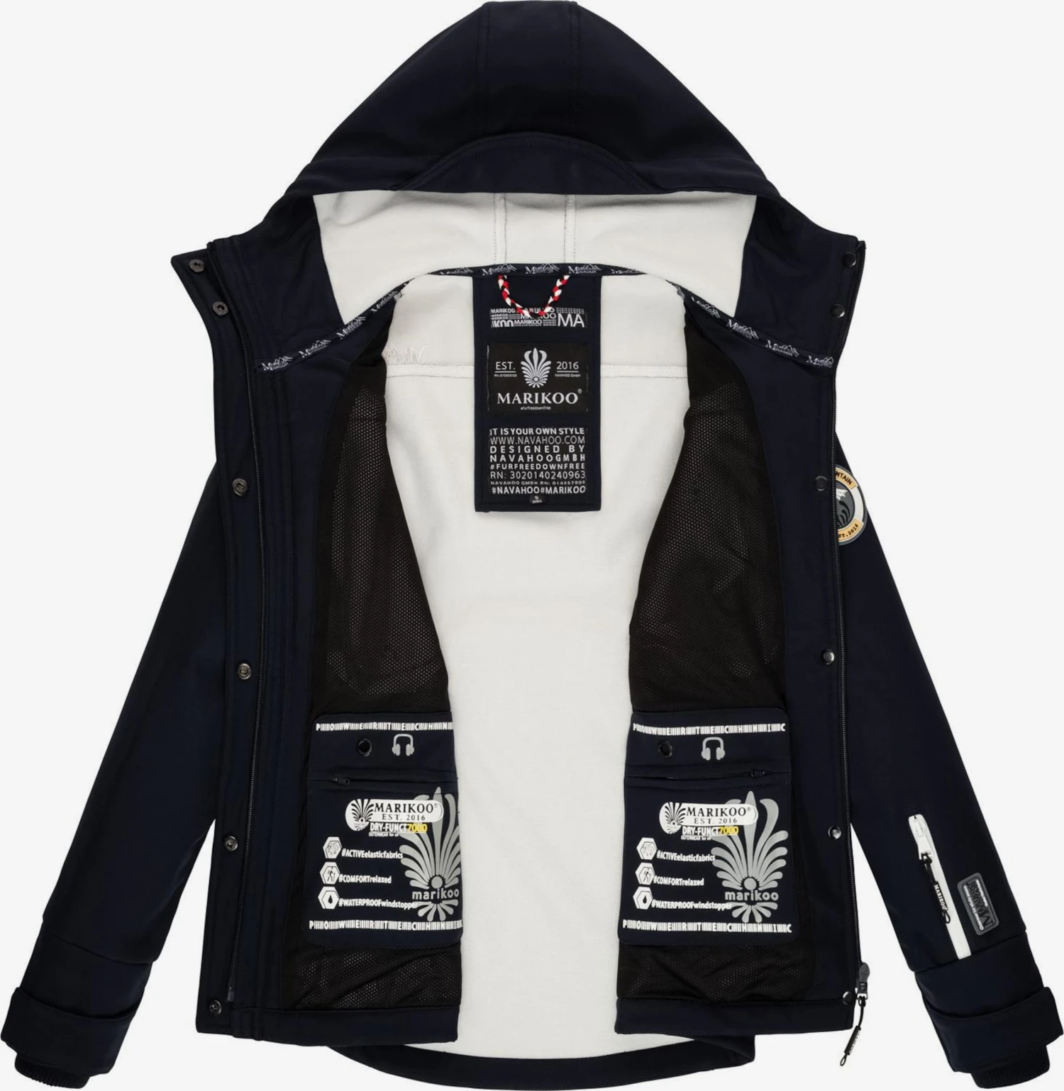 Marikoo Tussenjassen Tussenjas Dames Blauw 5 Marikoo Tussenjassen Tussenjas Dames Blauw - Afbeelding 5