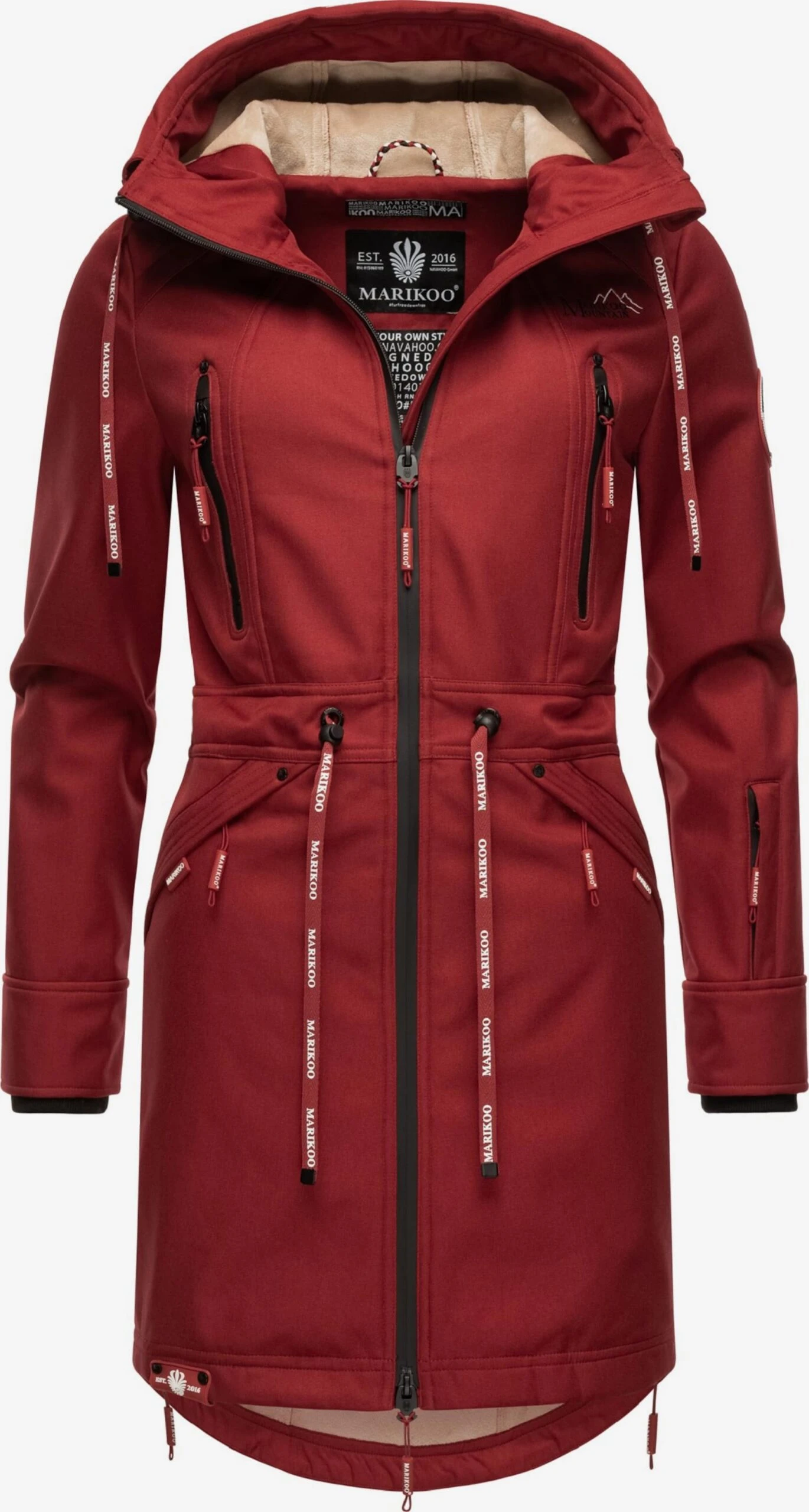 Marikoo Parkas Tussenparka Dames Donkerrood 4 Marikoo Parkas Tussenparka Dames Donkerrood - Afbeelding 4