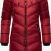 Marikoo Wintermantels Wintermantel Armasa Dames Rood / Bloedrood
