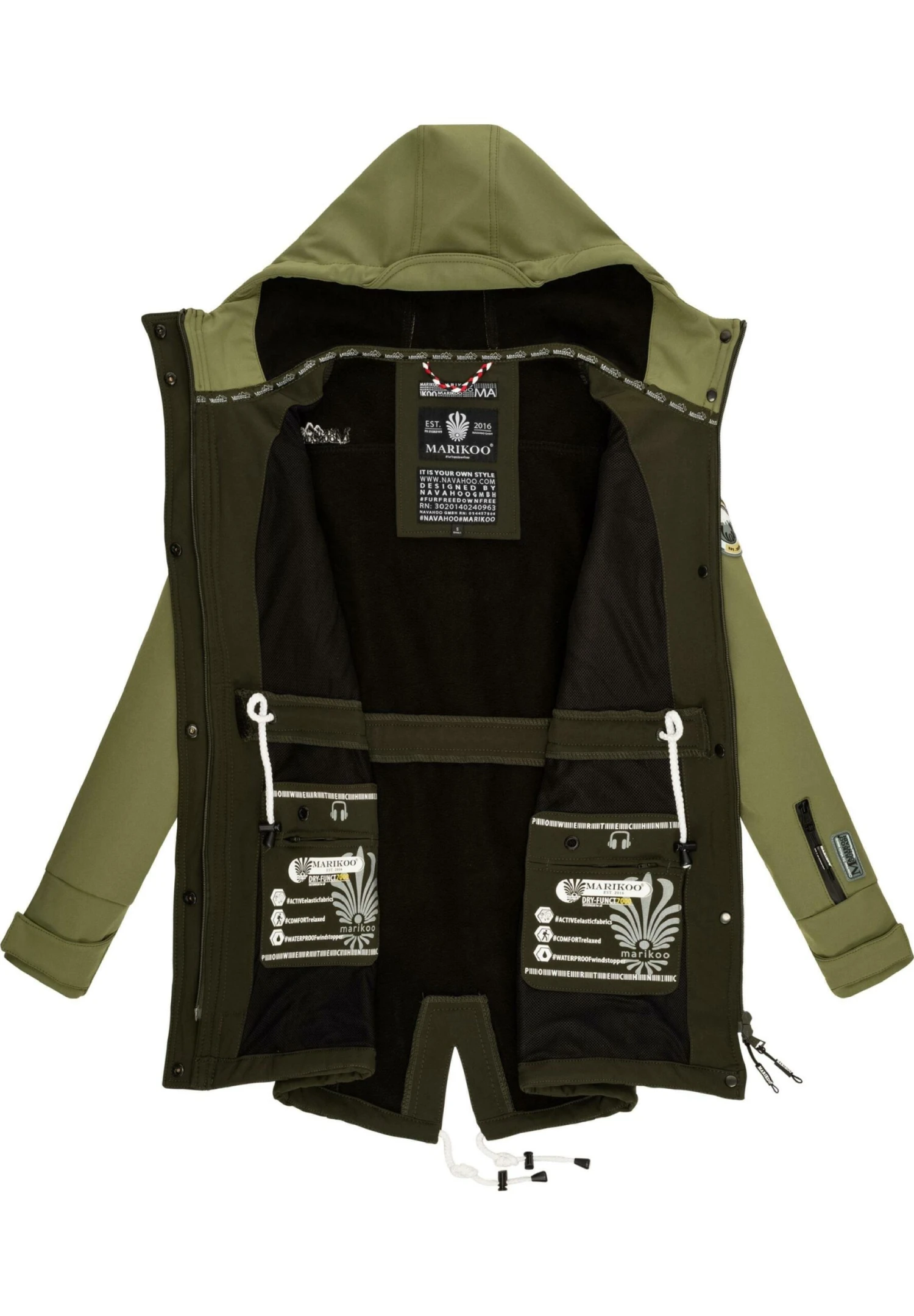 Marikoo Zimtzicke - Parka - Dark Olive Olive 4 Marikoo Zimtzicke - Parka - Dark Olive Olive - Afbeelding 4