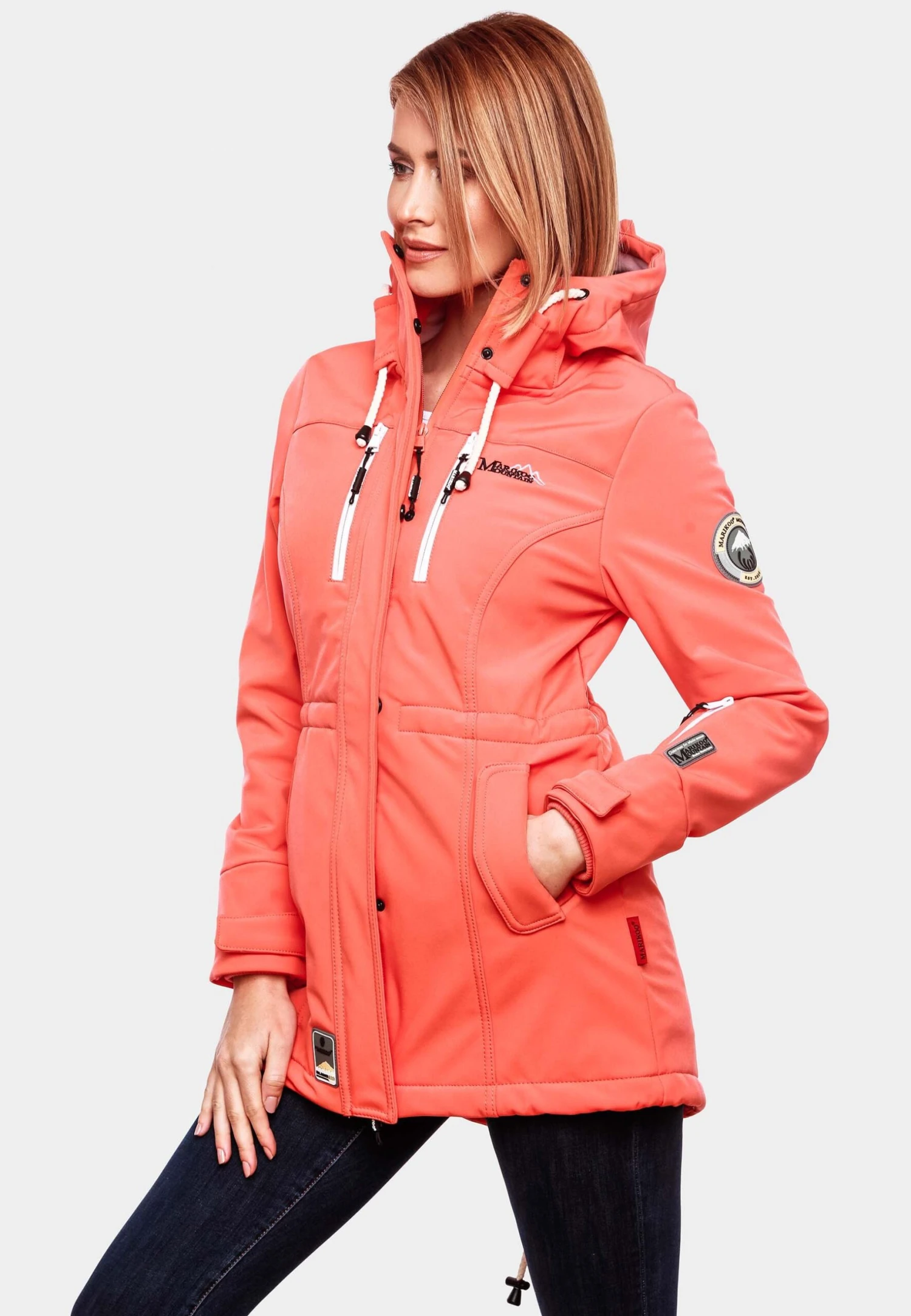 Marikoo Zimtzicke - Parka - Coral 4 Marikoo Zimtzicke - Parka - Coral - Afbeelding 4