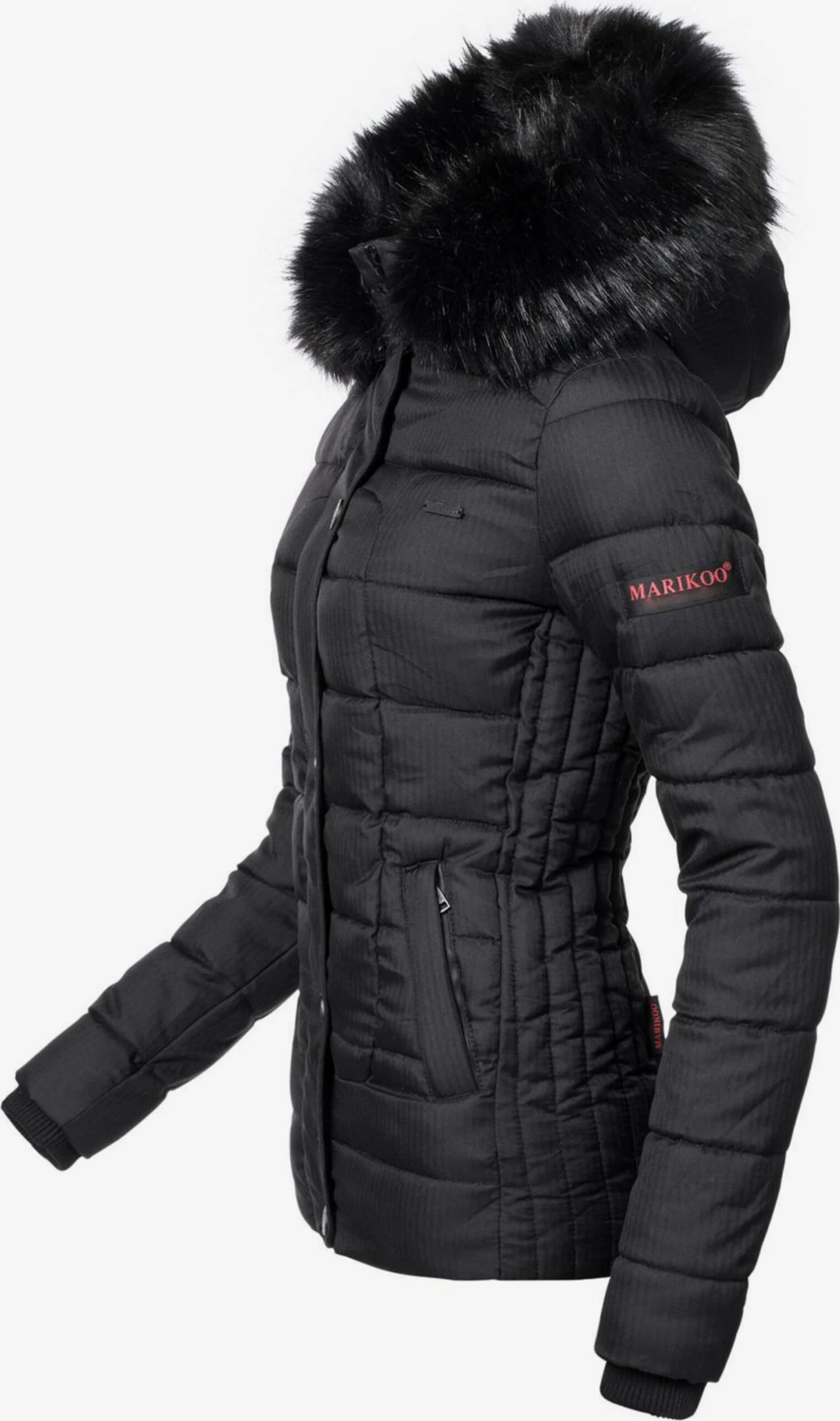Marikoo Winterjassen Winterjas Unique Dames Zwart 2 Marikoo Winterjassen Winterjas Unique Dames Zwart - Afbeelding 2