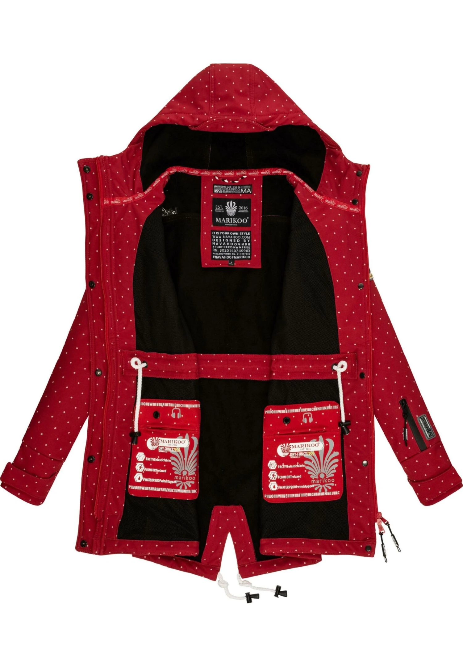 Marikoo Zimtzicke - Parka - Red W Dots 4 Marikoo Zimtzicke - Parka - Red W Dots - Afbeelding 4