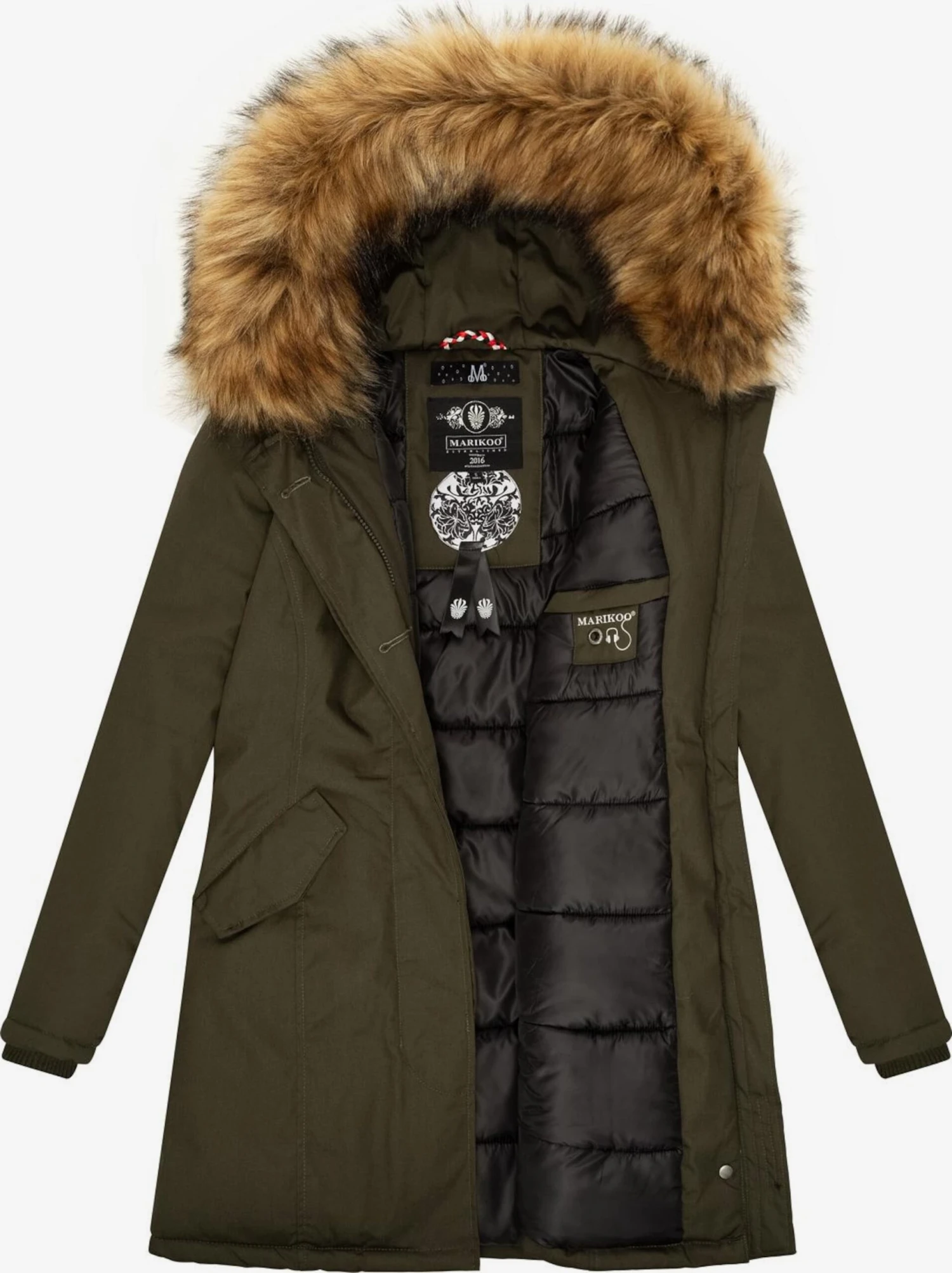 Marikoo Parkas Winterparka Karmaa Dames Olijfgroen 5 Marikoo Parkas Winterparka Karmaa Dames Olijfgroen - Afbeelding 5
