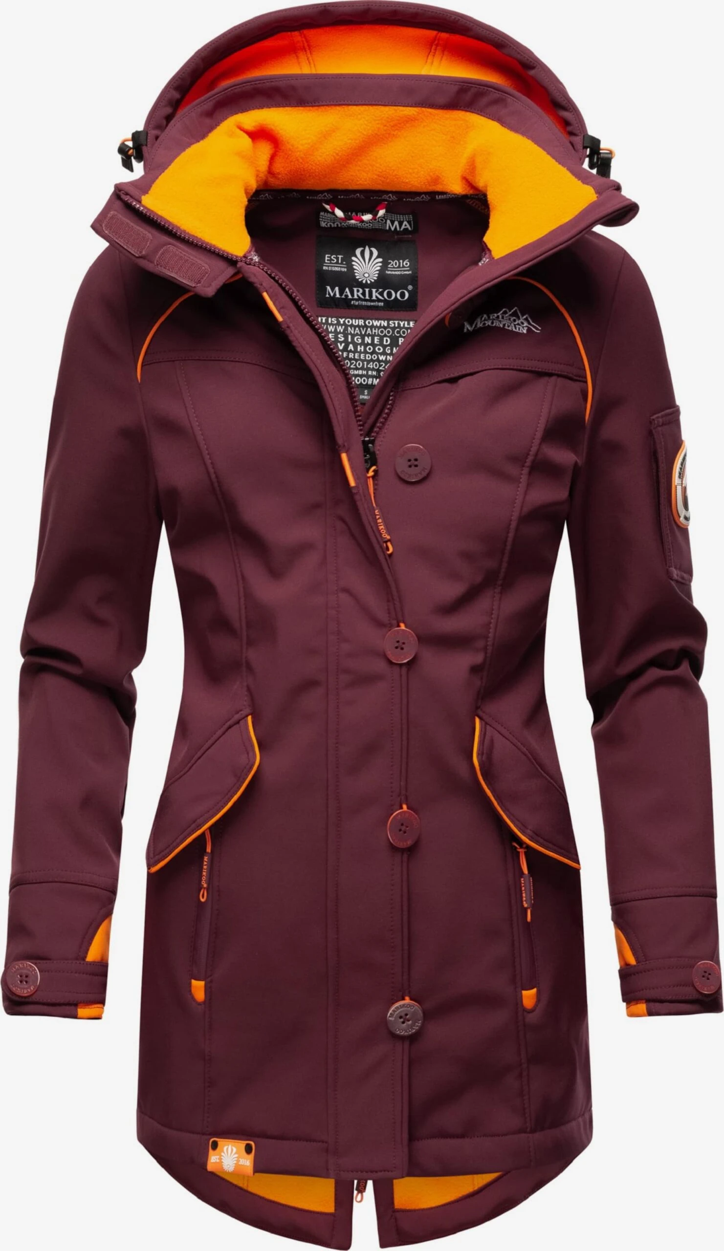Marikoo Outdoor Jassen Functionele Jas Soulinaa Dames Bordeaux 2 Marikoo Outdoor Jassen Functionele Jas Soulinaa Dames Bordeaux - Afbeelding 2