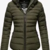 Marikoo Winterjassen Winterjas Amber Dames Olijfgroen