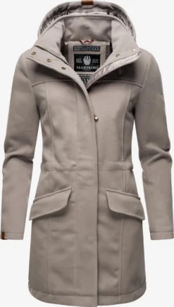 Marikoo Wintermantels Wintermantel Dames Rookgrijs