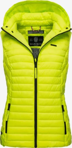 Marikoo Bodywarmers Bodywarmer Dames Limoen