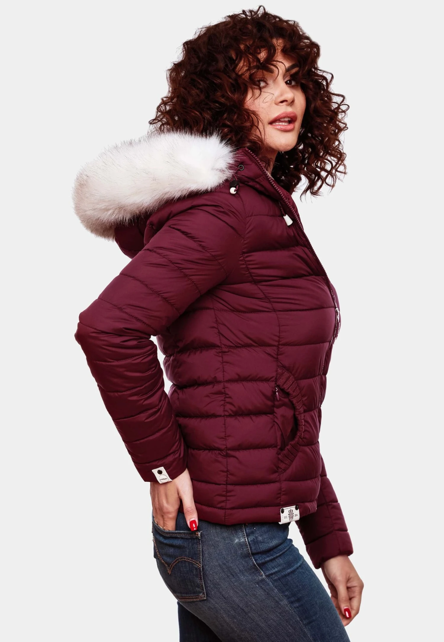 Marikoo Winterjas - Dark Red Melange 3 Marikoo Winterjas - Dark Red Melange - Afbeelding 3