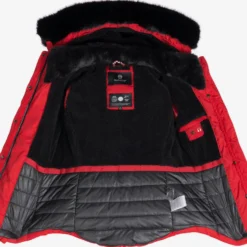 Marikoo Winterjassen Winterjas Lotusblüte Dames Rood -Marikoo 9177dda02fdec04ab9395bf80406fca4