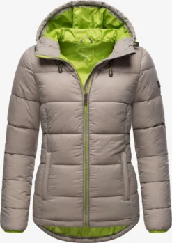 Marikoo Winterjassen Winterjas Leandraa Dames Lichtgrijs