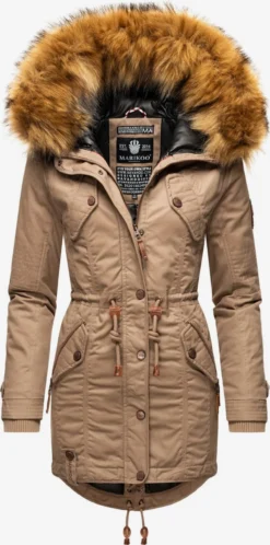 Marikoo Parkas Winterparka La Viva Dames Lichtbeige