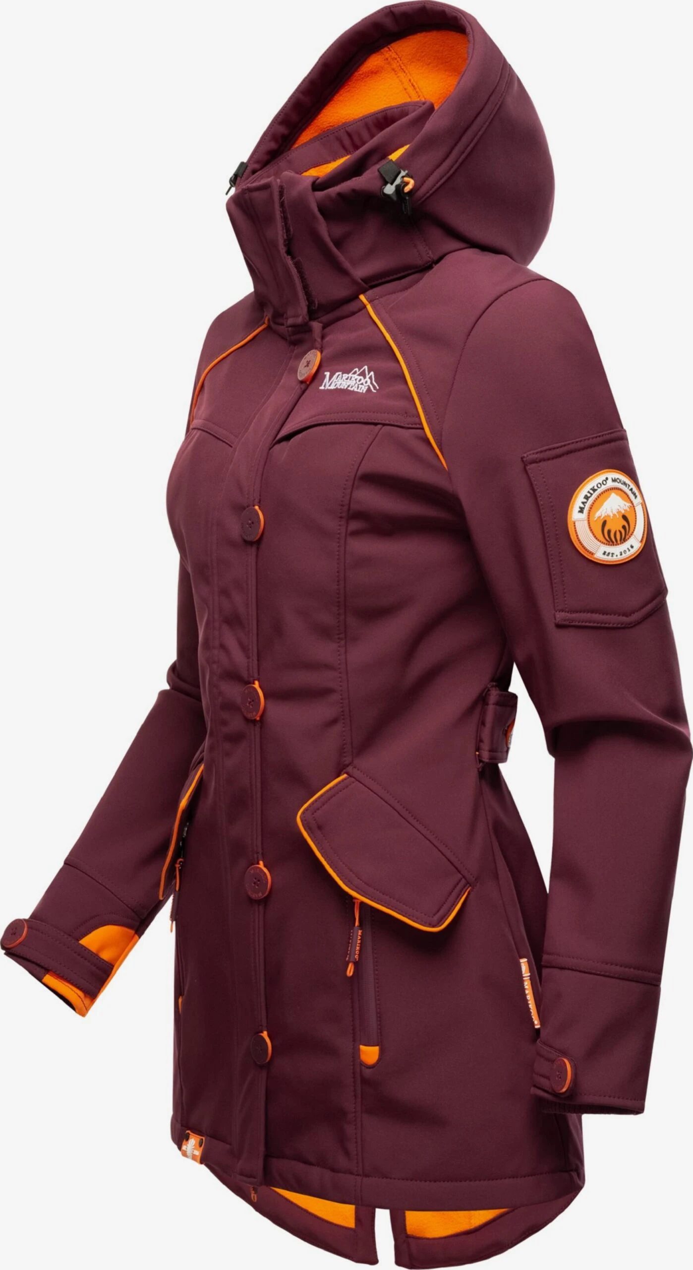 Marikoo Outdoor Jassen Functionele Jas Soulinaa Dames Bordeaux 3 Marikoo Outdoor Jassen Functionele Jas Soulinaa Dames Bordeaux - Afbeelding 3