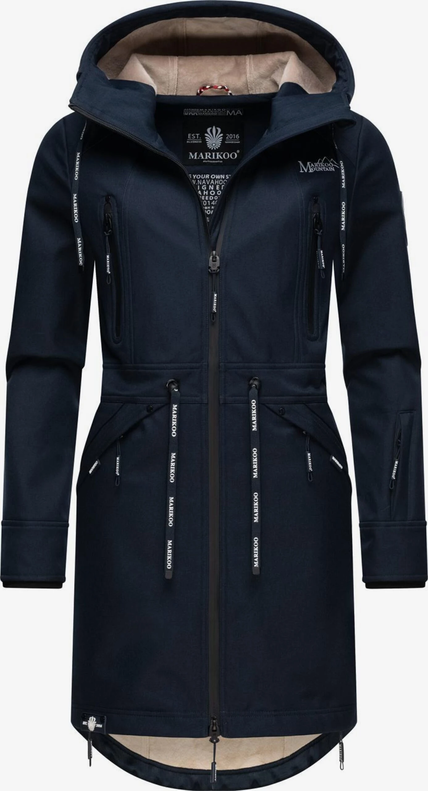 Marikoo Parkas Tussenparka Dames Navy 2 Marikoo Parkas Tussenparka Dames Navy - Afbeelding 2
