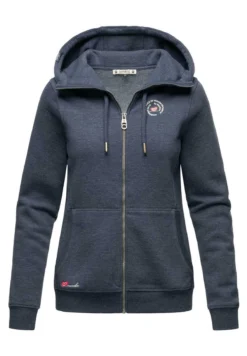 Marikoo Setsunaa - Sweater Met Rits - Dustybluemelange -Marikoo a4ce769eaaa84dd8bcf2ebfa35111d23