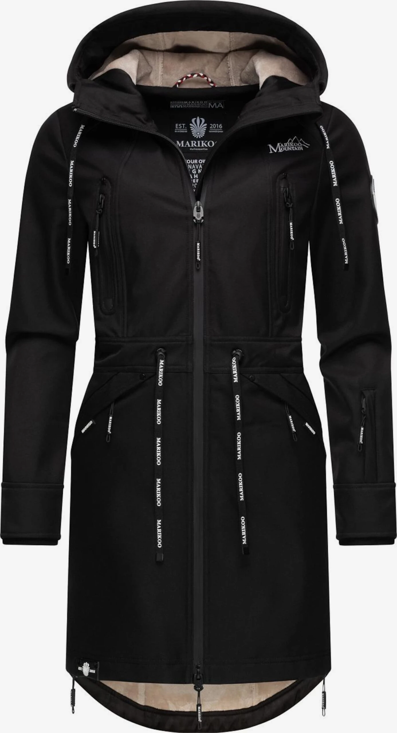 Marikoo Parkas Tussenparka Dames Zwart 1 Marikoo Parkas Tussenparka Dames Zwart