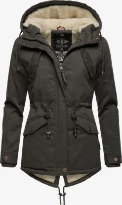 Marikoo Winterjassen Winterjas Manolya Dames Antraciet
