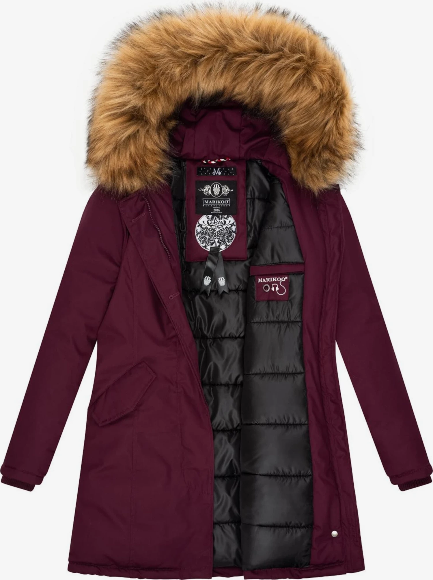 Marikoo Parkas Winterparka Karmaa Dames Bordeaux 5 Marikoo Parkas Winterparka Karmaa Dames Bordeaux - Afbeelding 5