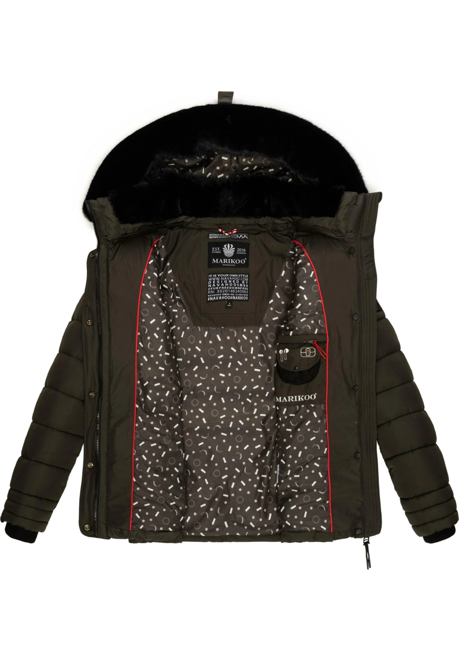 Marikoo Qesraa - Winterjas - Dark Grey 6 Marikoo Qesraa - Winterjas - Dark Grey - Afbeelding 6