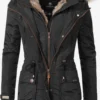 Marikoo Parkas Winterparka Grinsekatze Dames Zwart