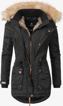Marikoo Parkas Winterparka Grinsekatze Dames Zwart