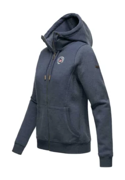 Marikoo Setsunaa - Sweater Met Rits - Dustybluemelange -Marikoo c4515b4be85242bbaaaf0d75f5f62050