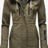 Marikoo Regenmantels Functionele Mantel Zimtzicke Dames Kaki