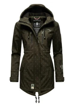 Marikoo Zimtzicke - Parka - Dark Olive W Print