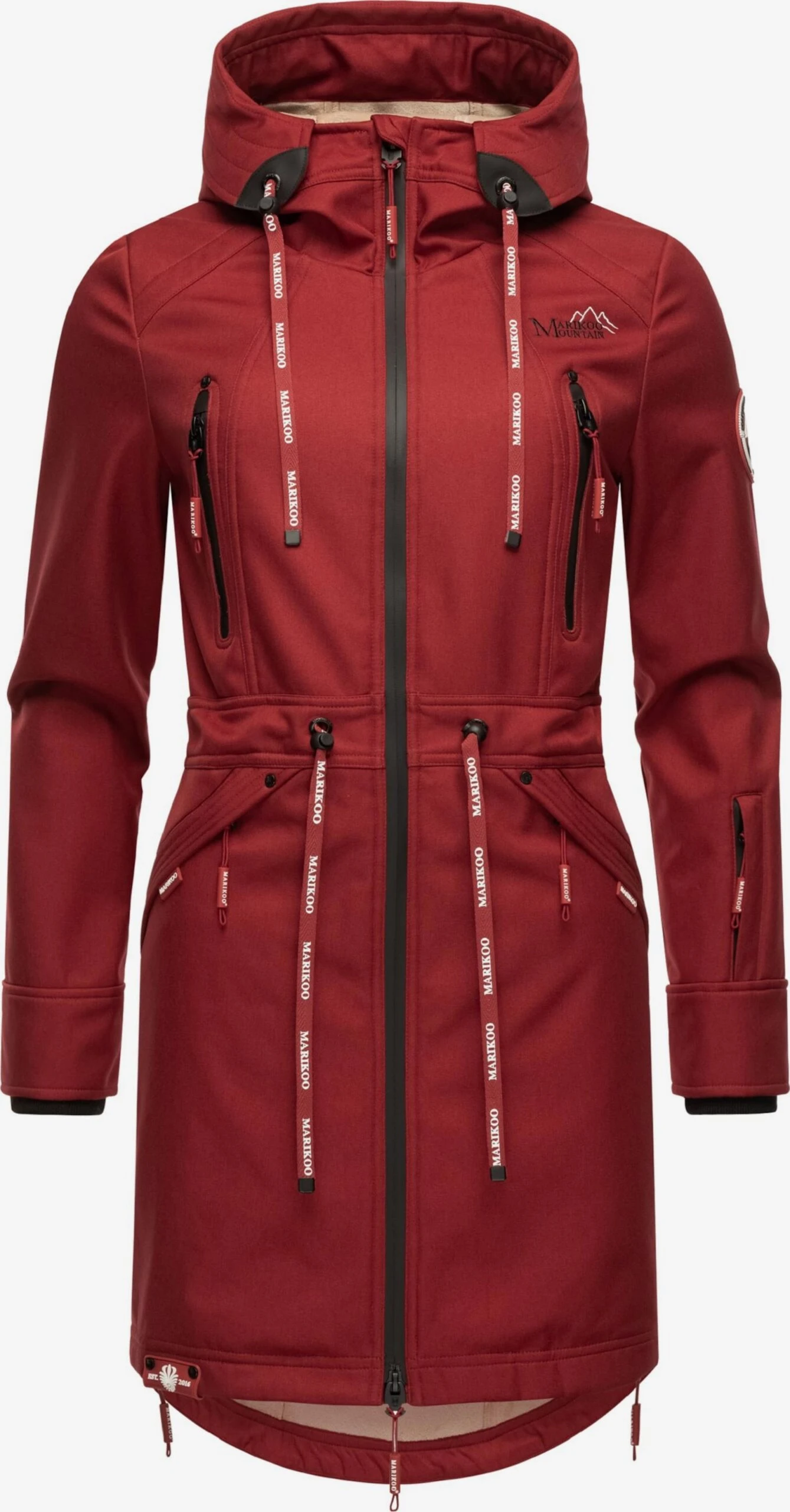 Marikoo Parkas Tussenparka Dames Donkerrood 1 Marikoo Parkas Tussenparka Dames Donkerrood