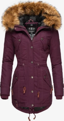 Marikoo Parkas Winterparka Dames Wijnrood