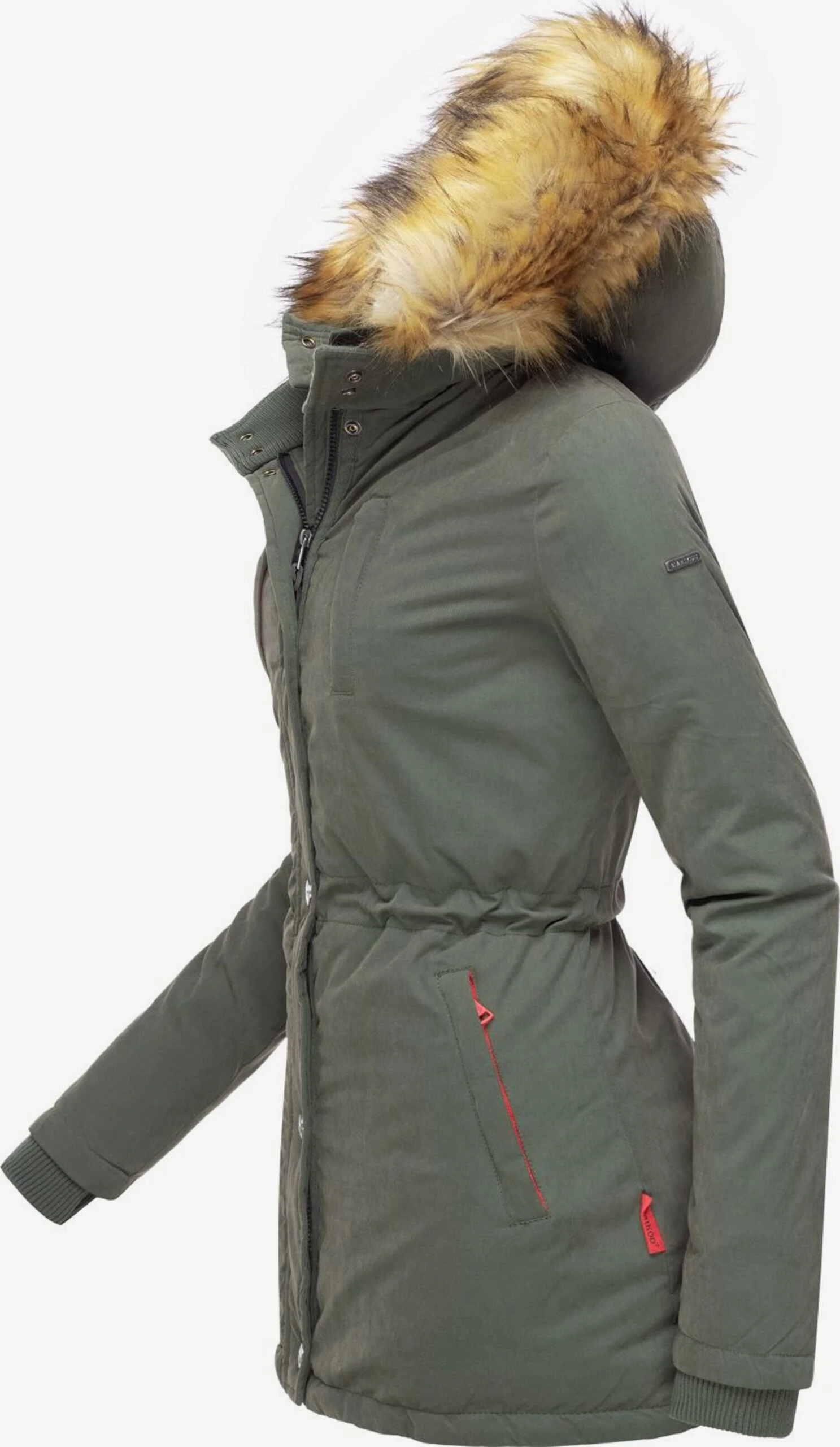 Marikoo Parkas Winterparka Akira Dames Olijfgroen 3 Marikoo Parkas Winterparka Akira Dames Olijfgroen - Afbeelding 3