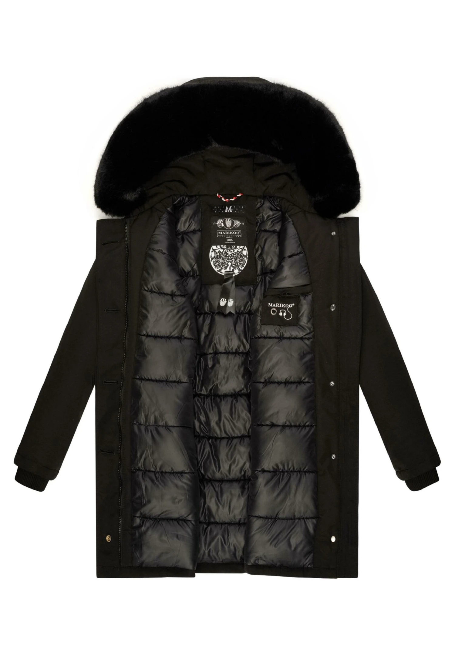 Marikoo Karmaa - Winterjas - Black With Black Fur 8 Marikoo Karmaa - Winterjas - Black With Black Fur - Afbeelding 8
