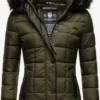 Marikoo Winterjassen Winterjas Unique Dames Olijfgroen